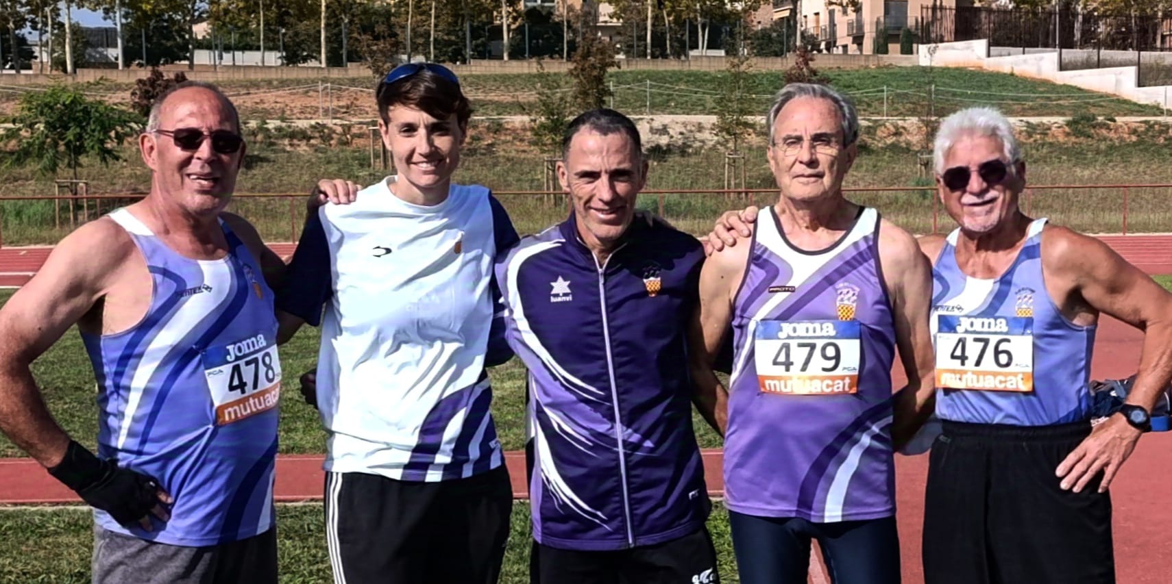 Bàrbara Pintado i Francesc Mosquera, campions de Catalunya de pentatló de llançaments màster